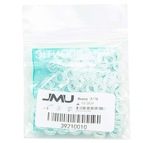 JMU Orthodontic Elastics 3/16 Heavy, 500 Pack Dental Rubber Bands | Orthodontic Rubber Bands for Braces, Intraoral Elastic Bands, Latex Free, Made in USA