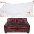 Plastic Loveseat Cover Furniture Cover with Elastic Band, Clear Sofa Cover Protector for Moving and Storage, Waterproof & Dustproof Moving Bags Slipcover 68W x 42D x 42H Inches (Loveseat) - size: Loveseat