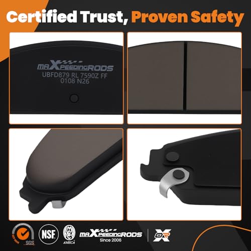 maXpeedingrods D1058, P-1058 Front Brake Pads for Chrysler 300 2005-2019, 200 2013-2014, for Dodge Challenger 2009-2020, Charger 2006-2020, Magnum 2005-2008 - size: D1058&P-1058