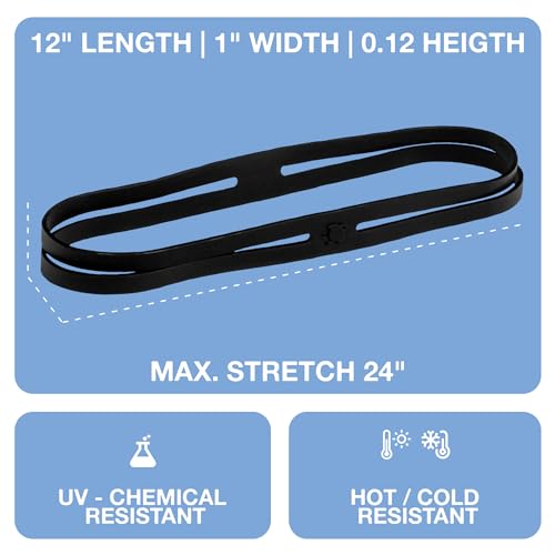 GRIFITI Band Joes X Cross Style 12" Assorted Color 10 Pack Big Strong Elastic Rubberbands Pressure Cooking, Office, Puzzles, Board Games Heat Cold UV Large Colorful Heavy Giant Silicone Rubber Bands