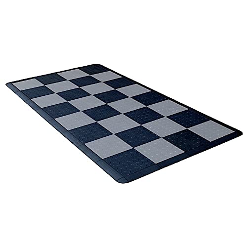 Speedway Garage Floor Mat Kit for Motorcycle, Small, Checkered - Black/Grey - color: Checkered - Black/Grey, size: Garage Kit - Motorcycle