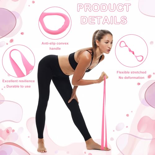 Figure 8 Resistance Band 4 Pack for Arms Back Shoulder Workout | Progressive Figure 8 Resistance System For Arms Back Shoulders, 4 Levels Easy To Strong, Non Slip Handles, TPE Latex Free