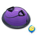Nice C Balance Ball, Half Ball, Balance Ball, Exercise Workout Trainer, with Resistant Band, Strength Fitness Yoga with Bonus Foot Pump - color: Purple