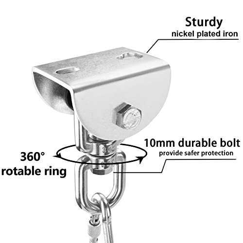 Eapele Heavy Bag Hanger, Punching Bag Mount for Ceiling 360° Swivel Wood Beam Holder for Boxing Bag, Heavy Bag, Gym Punching Bag, Speed Bag, Aerial Yoga Swing, Gymnastic Rings, Sandbag, Hammock - color: Heavy Bag Hanger with Chain