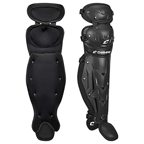 Champro Optimus MVP Double Knee Leg Guard - color: Black, size: 14.5"
