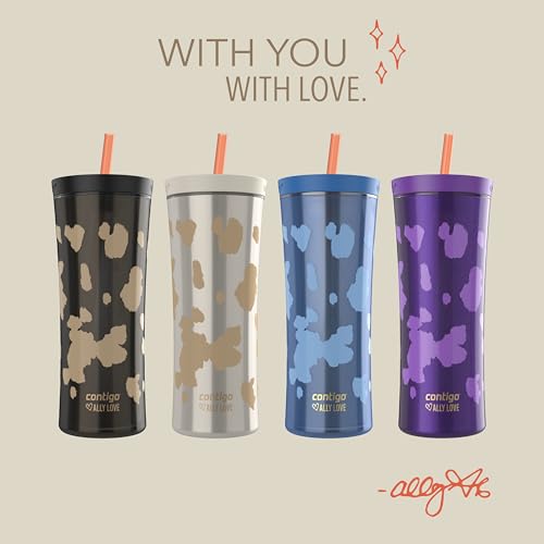 Contigo x Ally Love Shake & Go Tumbler, Autoclose Lid, Leak Proof, 20oz, Violet - color: Violet