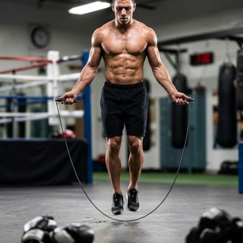 HUEY Professional Racing Speed Jump Rope - Boxer Verified - High Speed Ball Bearings