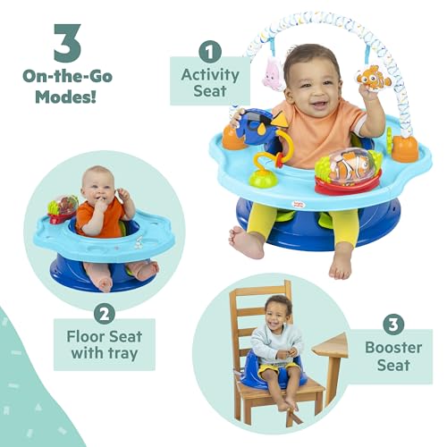 Bright Starts Disney Baby Finding Nemo SuperSeat, Fun Baby Seat for Sitting Up, Playtime, and Meals, Ages 4 Months to 4 Years, Blue - color: Finding Nemo