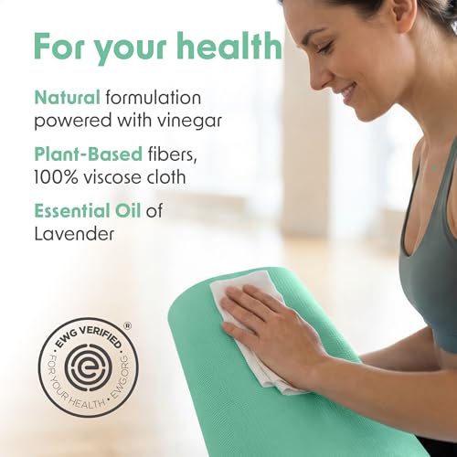 Wipex Fitness Wipes Bucket Refill Roll - EWG Verified - Plant-based Fitness Equipment Wipes, Lemongrass, Eucalyptus & Vinegar to Clean Surfaces, Yoga Mat & Gym Cleaner and Peloton Bikes, 400 Count - size: 1 Count (Pack of 400)