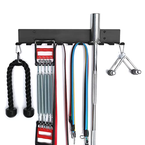 Multifunctional Gym Equipment Storage Rack - Wall Mount Holder for Exercise Bands, Lifting Belts and Skipping Ropes
