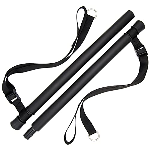 Pilates Bar and Ring Set | Pilates Bar | Pilates Ring | Resistance Band | Black