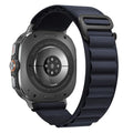 Trail Band for Samsung Galaxy Watch Ultra Bands 47mm Men/Women,Rugged Fabric Nylon Alpine Sport Loop Strap for Samsung Galaxy Watch 7 Ultra Band 47 mm 2024 Breathable Replacement Wristband - color: 08-Deep Blue