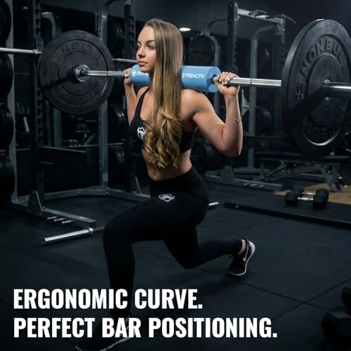 Advanced Squat Pad - Barbell Pad for Hip Thrusts, Squats & Lunges - Neck & Shoulder Squat Bar Pad Cushion Support Foam for Extra Comfort - color: Baby Blue