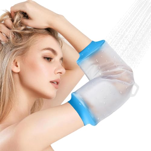 Asunby Cast Covers for Shower PICC Line Small Adult, Waterproof Cast Protector Bag for Shower Upper Arm Post Surgery, Shower Sleeve for Elbows Cast Showering/Swimming - size: Elbow PICC-Small