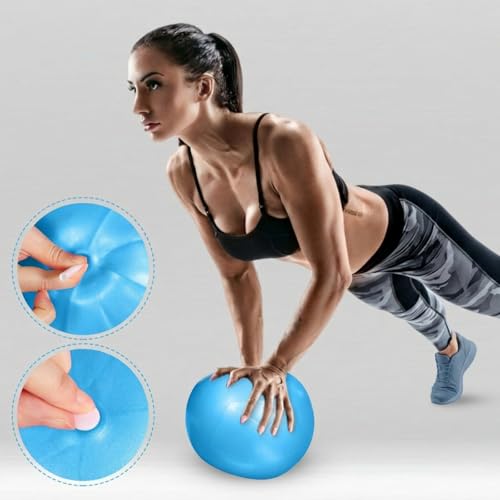 Aoriher 10 Pack 9 Inch Small Pilates Ball Bulk Mini Exercise Ball Portable Non-Slip Workout Yoga Balls with Air Pump for Stability, Barre, Fitness, Balance, Physical &Core, Gym Home Office Use - color: Multicolor