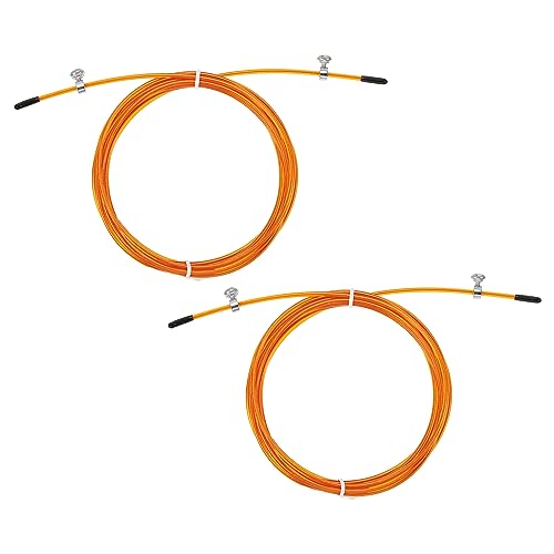 PATIKIL Speed Jump Rope Replacement Cable, Professional Skipping Rope Steel Wire Replace for High Speed Jump Ropes - color: Orange