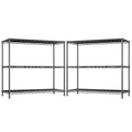 3- Shelf Metal Shelving Unit 35.6Wx14Dx36H,Adjustable Storage Shelves Heavy Duty Garage Steel Shelving for Office,Wire Rack Small Shelf for Kitchen Shelves Laundry Bathroom Pantry Closet Black,2pc - size: Black-35.6"Wx14"Dx36"H（2P）