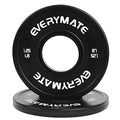 EVERYMATE Change Weight Plates 1.25LB 2.5LB 5LB Set Fractional Olympic Bumper Plates for Cross Training Steel Insert Strength Training - color: 1.25 LBx2, size: Black