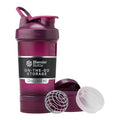 BlenderBottle Shaker Bottle with Pill Organizer and Storage for Protein Powder, Classic V2 ProStak System, 22-Ounce, Plum - color: Plum