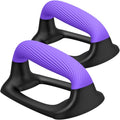 Kipika Push Up Bars, Pushup Stands With Thickened Soft Plastic Handle, Stable and Non-Slip Base, Pushup Handles Perfect for Floor Strength Training - color: F: Black & Purple