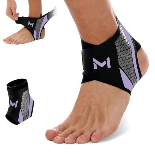 Ankle Brace for Men & Women, Adjustable Lace up Ankles Sock, Ankle Brace Compression Support Stabilizer Lace-Up, Basketball Sprain Recovery for Men Women Orthopedic Compression Sleeve ,easy to use(Purple-1pc)