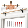 Wall Mounted Pull Up Bar | Solid Wood Pull Up Bar for Home Gym | 286 lb Chin Up Bar with Fischer Anchors | 1.14 in Grip Hanging Bar for Rope & Ab Training