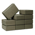 3 in Foam Bulk Yoga Blocks, 10 Pack - color: Olive Green
