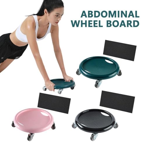 Ab Roller Wheel,Ab Exercise Equipment with Knee Pads,Women's Multifunctional Abdominal Wheel Board,360° Rotating for Core Exercise,Abdominal Strength Training for Full Body Fat Burning Home Gym (A)