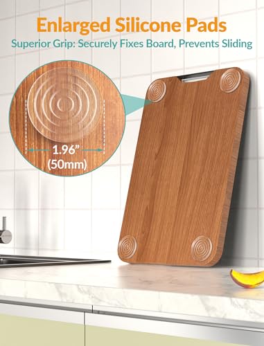 NiHome 16-Pack Non-Slip Cutting Board Feet, Self-Adhesive Silicone Pads | Washable & Reusable 1.96 Inch Oversized Design, No Screws Needed, Protects Countertops for Trays, Furniture & Chairs - size: 1.96 Inch