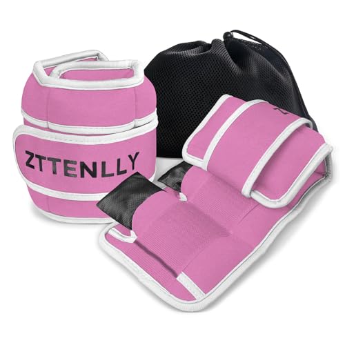 Adjustable Ankle Weights for Women Men and Kids | 1 Pair 5 10 15 18 20 Lbs Leg Wrist Ankle Weight Straps for Yoga, Walking, Running, Aerobics, Gym, Dance, Pilates, Cardio - color: Pink, size: 5lb(2.5*2)