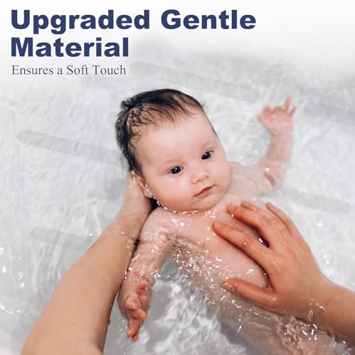 Gecork 28 PCS Bathtub Non Slip Stickers with Strong Adhesive, Invisible Anti Slip Shower Strips with Scraper for Bath Tub, Shower Floor, Stairs