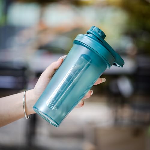 Mr. Pen- Shaker Bottles for Protein Mixes with Twist Cap, 28 oz | Protein Shaker Bottle with Wire Whisk Ball, Shaker Cup, Mixer Bottle - color: Light Blue