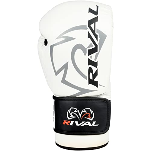 RIVAL Boxing RB2 2.0 Super Bag Gloves, Hook and Loop Closure - High-Density, Multi-Layered Padding, and Breathable Mesh Palm - color: White, size: Small