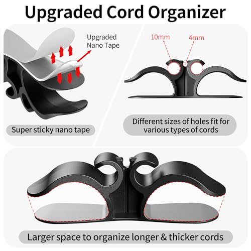 6PCS Upgraded Cord Organizer for Appliances, Kitchen Appliance Cord Organizer Stick On, Appliance Cord Wrappers, Cord Holder, Cord Winder for Air Fryer, Blender, Coffee Maker, Pressure Cooker, Toaster - color: Black-6PCS