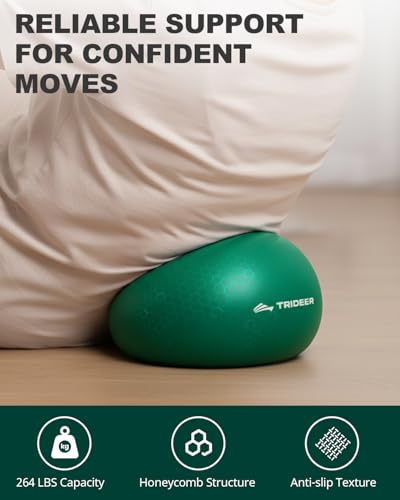 Trideer Exercise Balls Physical Therapy, 9 Inch Pilates Ball Between Knees for Physical Therapy, Mini Exercise Ball - Yoga Ball, Small Workout Balls for Core Strength and Back Support with Guide - color: Forest（with pump）