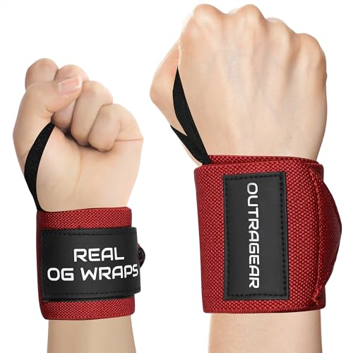 18" OG-Grade Wrist Wraps for Weightlifting – Heavy Duty Wrist Support with Thumb Loop & Lockdown Strap – Wrist Straps for Powerlifting, Bench Press & Gym Training - style: Viva Her