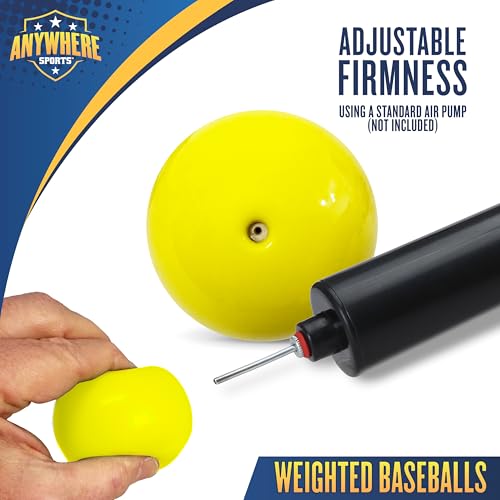 Anywhere Sports Weighted 16 oz Training Baseballs - Hitting & Pitching for All Skill Levels - Improve Power and Mechanics with Weighted Baseball Training Balls, 2.85” Diameter - style: 12-Ball Bundle