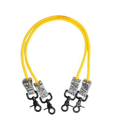 THERABAND Resistance Tubing with Connectors for Wall, Rehab & Wellness Station, Light Level 2, Set of 2, 18-Inch Yellow Tubing for Physical Therapy, Exercise, Rehab, Clinics & Pilates, Latex Tubes - color: Yellow - Thin, size: 18 Inch