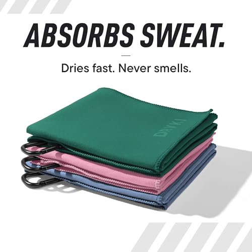 DRYKI Pocket-Sized Sweat Towels - The Original Sweat Absorbing Handkerchiefs - Quick-Dry Microfiber Sweat Rags for Face, Hands, & Body - Men & Women - Gym and Work (Spring: Large Size, 3 Pack) - color: Spring