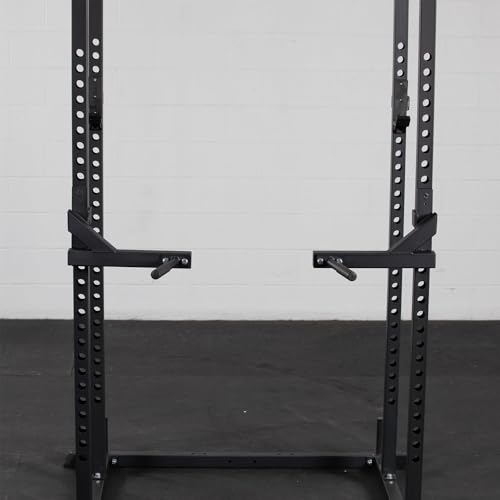 Titan Fitness T-2 Series Dip Bars, J-Hook Power Rack Mounted Attachment, 24" Handle Spread, 880 LB Capacity for Chest. Shoulder, & Arm Strength Training