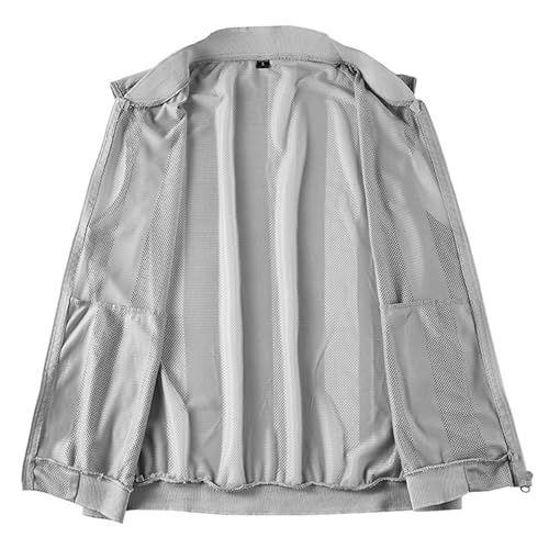 Flygo Men's Summer Casual Lightweight Breathable Mesh Cycling Travel Zip Vest - color: 02 White, size: X-Large