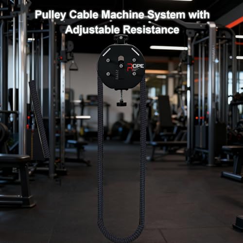 Endless Rope Trainer,Portable Cable Pulley System,Pulley Cable Machine System with Adjustable Resistance,Home Gym Equipment,for Grip,Arms,Back,Body Coordination Exercises