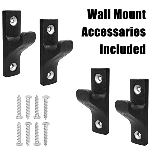 Luwint Wall Mounted Horizontal Barbell Holder, 1 Bar/2 Bars Storage Rack - style: B.1 Bar Holder 2 Pairs