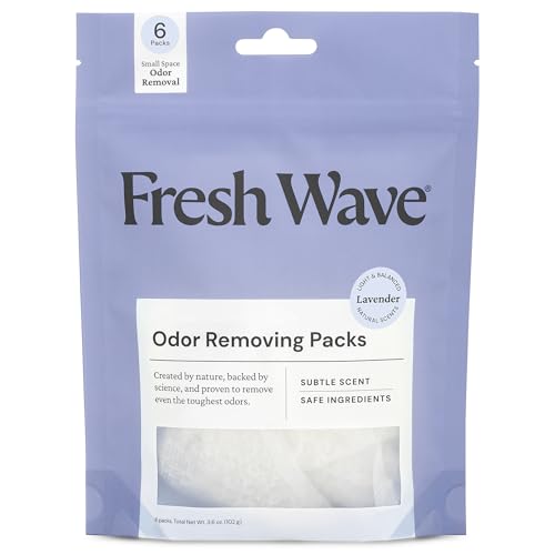 Fresh Wave Lavender Odor Eliminating & Deodorizing Packs | Bag of 6 | Safer Odor Relief for Small Spaces | Natural Plant-Based Odor Eliminator | Odor Absorbers for Home - size: 6 Count (Pack of 1)