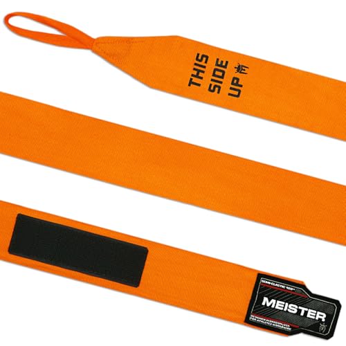 Meister Adult 180" Semi-Elastic Hand Wraps for MMA & Boxing (Pair) - color: Orange