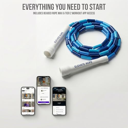 Pro-Grade Beaded Jump Rope for Beginners - color: Storm