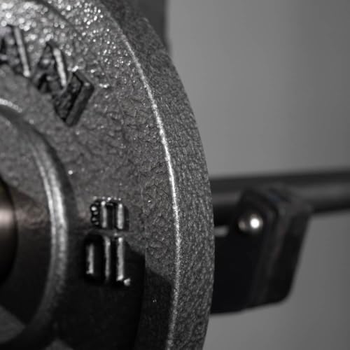 Titan Fitnes Cast Iron Olympic Plates, Classic Weight Plate Design, Hammer Finish - size: 10 LB Pair