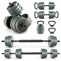 GYMAX Adjustable Dumbbell Set, 4 in 1 Free Weight Set with Connector, 92/47 LBS Used As Dumbbells, Barbells, Kettlebells, Push up Stands, Weight Lifting Training Equipment for Home Gym Workout Exercise - color: 92 LBS
