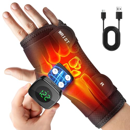 Heated Wrist Wrap for Right Hand, Heated Wrist Brace for Men Woman