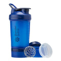 BlenderBottle Shaker Bottle with Pill Organizer and Storage for Protein Powder, Classic V2 ProStak System, 22-Ounce, Blue - color: Blue
